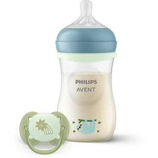 Philips Avent Pack Natural Response Brilha no Escuro Biberão 260 mL + Chupeta 0-6 meses