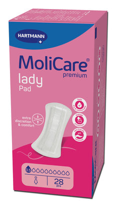 MoliCare Premium Lady Pad 0,5 Gotas 28 Pensos - Incontinência Ligeira