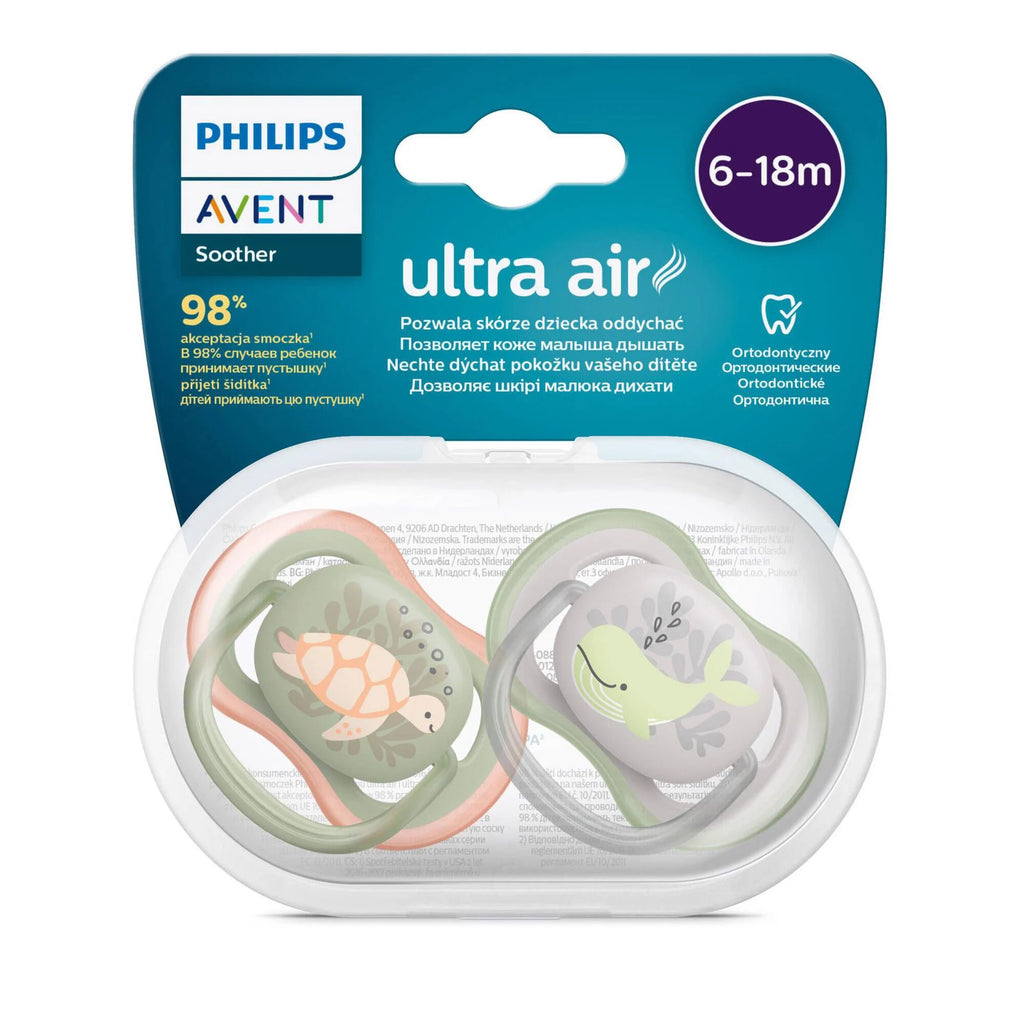 Philips Avent Chupetas Ultra Air 6-18 meses Menino