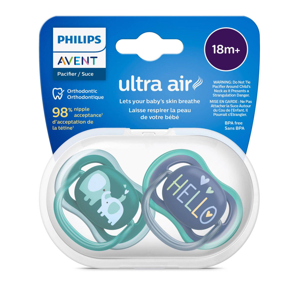 Philips Avent Chupetas Ultra Air +18 meses Azul x2