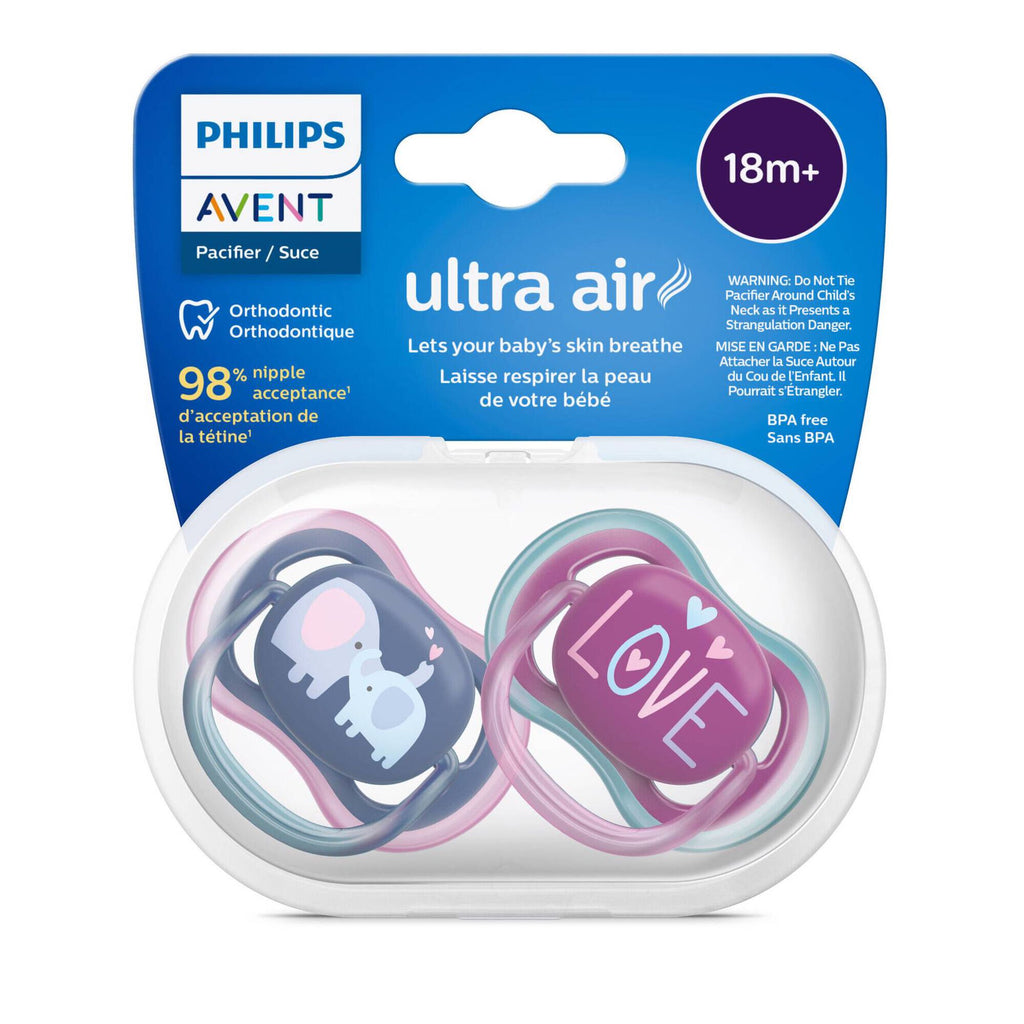 Philips Avent Chupetas Ultra Air +18 meses Rosa x2