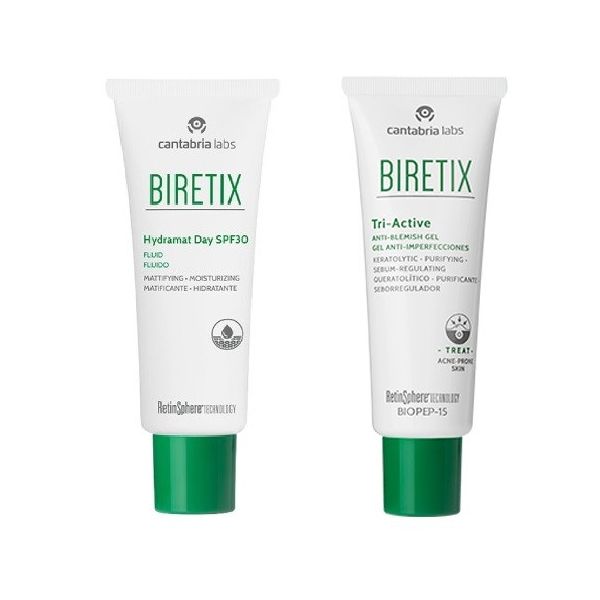 Biretix Pack Acne Tri-Active Gel e Hydramat Day Fluído SPF30