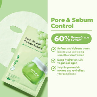 Frudia Green Grape Máscara Facial 1 Unidade – Controlo de Oleosidade & Poros