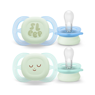 Philips Avent Chupeta Ultra Start Night 0-2 meses x2 - Azul e Verde