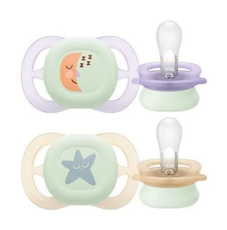 Philips Avent Chupeta 0-2 meses x2 - Ultra Start Night (Lua e Estrela)