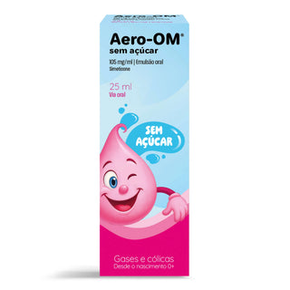 Aero-OM Gotas Sem Açúcar 25 mL – Alívio da Flatulência e Cólica do Bebé
