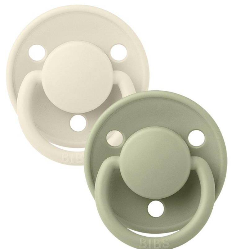 BIBS DE LUX Chupetas Silicone 0-3 anos Ivory/Sage x2