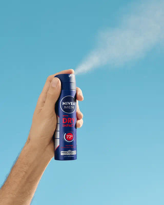 Nivea Men Dry Impact Spray Desodorizante 150mL – Proteção 72h