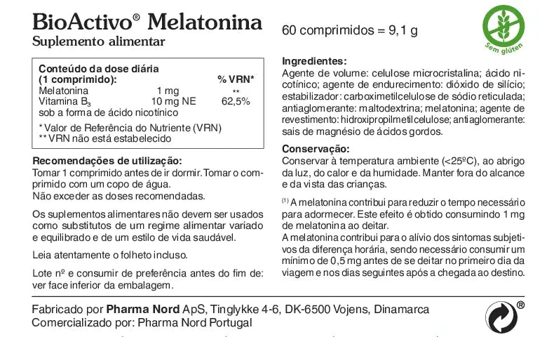 Bioactivo Melatonina 60 Comprimidos