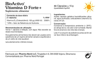 Bioactivo Vitamina D Forte+ 100 µg 80 Cápsulas