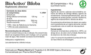 BioActivo Biloba 60 Comprimidos