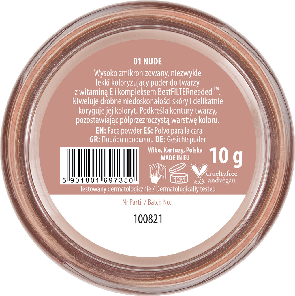 NAM Cosmetics Wonder Finish Polvos Sueltos 01 Desnudo 10g 