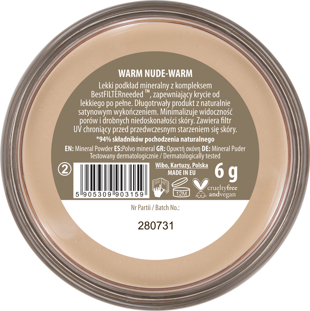 NAM Cosmetics Mineral Loose Powder Warm Nude 12g