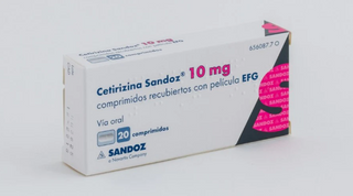Cetirizina Sandoz 10 mg – 20 Comprimidos