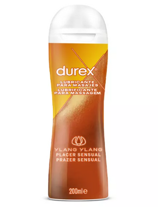 Durex Play Masaje Sensual 200 ml – Gel 2 en 1 con Ylang Ylang para Cuerpo y Zonas Íntimas