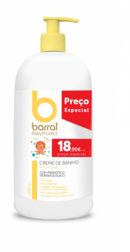 Barral Babyprotect Creme de Banho 1000 mL - Preço Especial