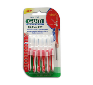 Cepillo Gum Trav-Ler 1314 Cilíndrico Portátil U-Micro (X6 Uds)