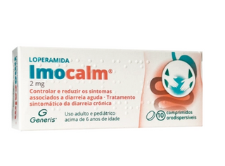 Imocalm Loperamida 2mg 10 comprimidos orodispersíveis