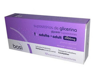 Supositórios de Glicerina Adulto, 2000 mg x 12 sup