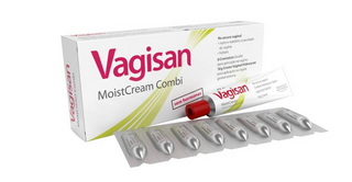 Vagisan Creme Vaginal Hidratante Combi 8 óvulos + 10g