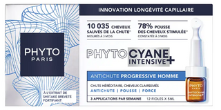Phyto Phytocyane Intensive+ Ampolas Antiqueda Progressiva 12x5ml - Homem