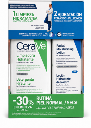 CeraVe Pack Rotina Pele Seca – Limpeza & Hidratação