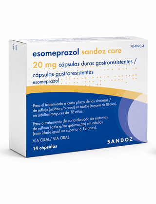 Esomeprazol Sandoz Care 20mg x14 Cápsulas – Refluxo e Azia
