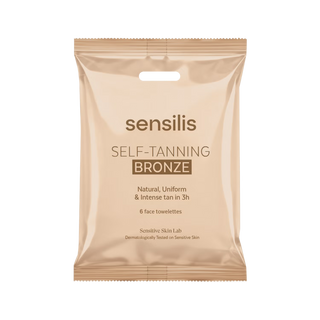 Sensilis Toalhitas Auto-Bronzeadoras Bronze x6 – Bronzeado Natural & Uniforme