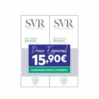 SVR Spirial Pack Creme Antitranspirante 2x50mL – Proteção Pele Sensível