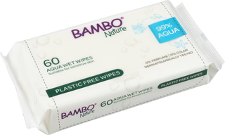Bambo Nature Toalhitas Aquawipes 60 unidades - 99% Água
