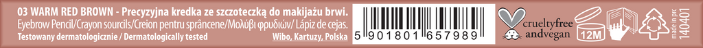 NAM Cosmetics Lápiz para cejas preciso 03 0,1 g