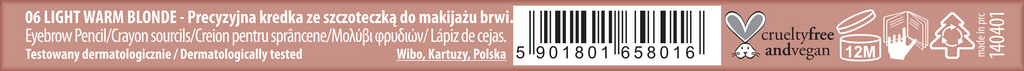 NAM Cosmetics Lápiz para cejas preciso 06 0,1 g