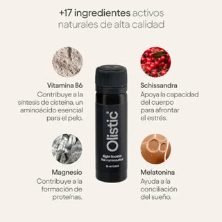 Frasco de Olistic Night Booster 25 mL – suplemento capilar noturno para regeneração capilar e sono reparador