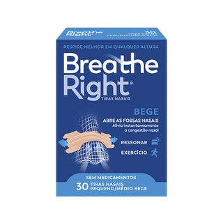 Breathe Right Tira Nasal Beige Pequeña/Mediana – 30 Unidades
