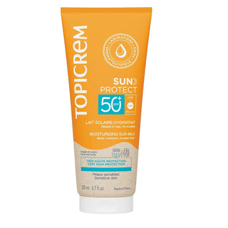Topicrem SUN PROTECT Leite Solar Hidratante SPF50+ 200ml - Proteção Muito Elevada