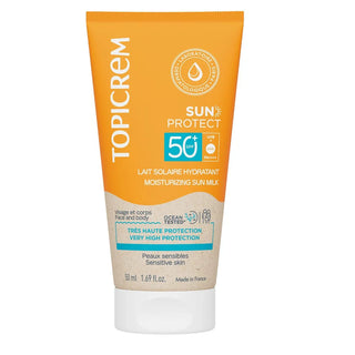 Topicrem SUN PROTECT Leite Solar Hidratante SPF50+ 50ml - Proteção Muito Elevada