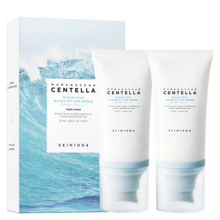 SKIN1004 PACK DUPLO Madagascar Centella Hyalu-Cica Water-Fit Sun Serum SPF50+ PA++++ 2x50mL – Proteção & Hidratação
