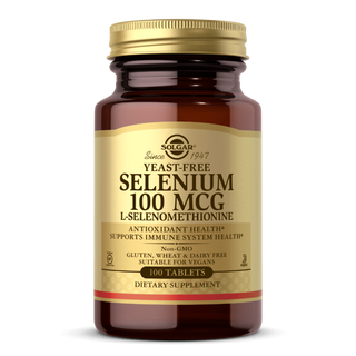 Solgar Selénio 100mcg 100 Comprimidos - Cabelo, Unhas e Imunidade