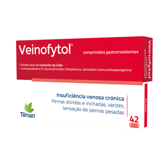 Veinofytol 21mg 42 comprimidos gastrorresistentes - Pernas Pesadas