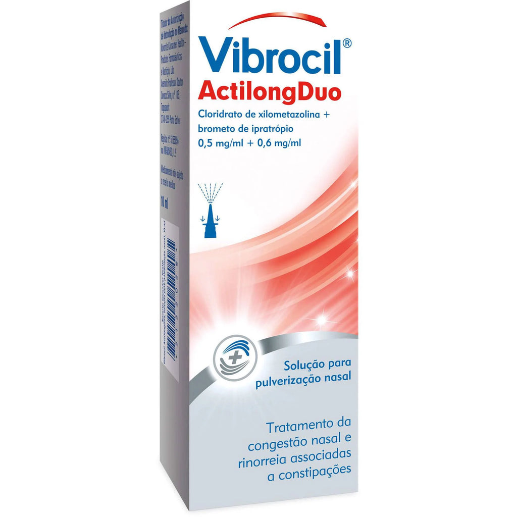 Vibrocil ActilongDuo (10mL), 0,5/0,6 mg/mL x 1 Solução Pulverização Nasal