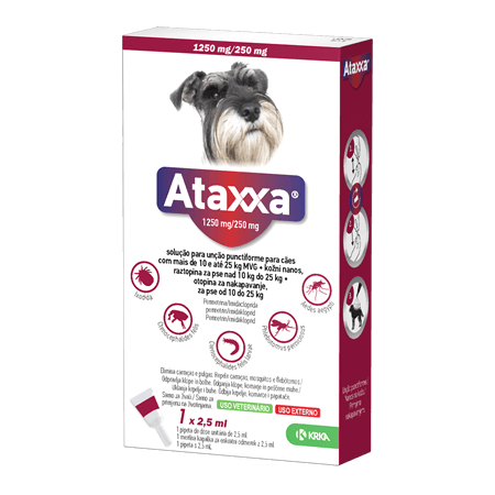 Ataxxa 1250/250mg Cão 10-25kg 1 Pipeta