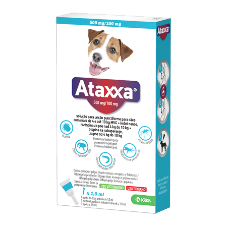 Ataxxa 500/100mg Cão 4-10kg 1 Pipeta