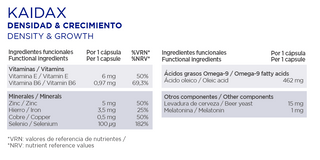 KAIDAX Densidade & Crescimento 60 Cápsulas - Suplemento para Densidade Capilar