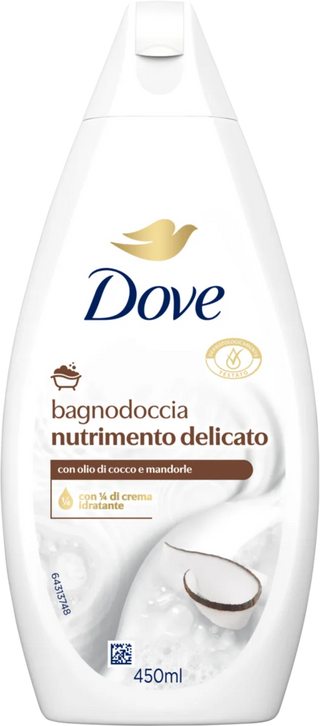Dove Additive Gel de Banho 450mL – Aroma a Coco & Amêndoa