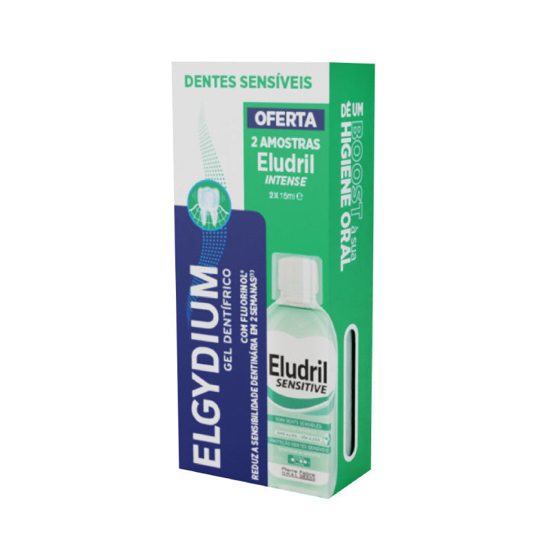 Elgydium Pasta Dentífrica Dentes Sensíveis 75ml + Oferta Colutório Eludril Sensitive (2X15ml)