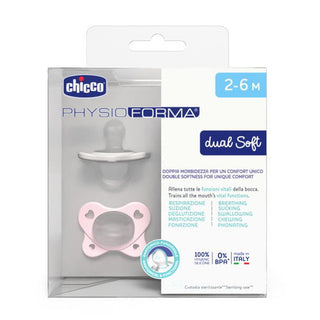 Chicco PhysioForma Dual Soft 2-6M – Rosa (x2)