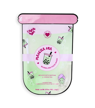 I Heart Revolution Boba Matcha Tea Máscara de Tecido – Hidratação & Luminosidade