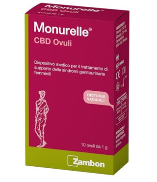 Monurelle CBD Óvulos para Secura e Desconforto Vaginal – 10 Unidades