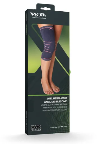 WWO Joelheira Elástica com Anel de Silicone – Tamanho M
