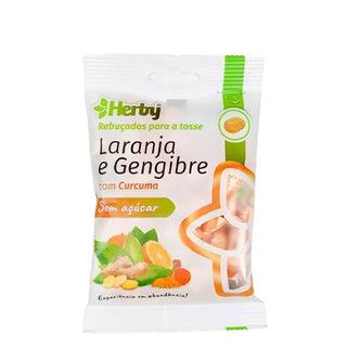 Herby Rebuçados para a Tosse de Laranja, Gengibre e Curcuma Sem Açúcar 60 g